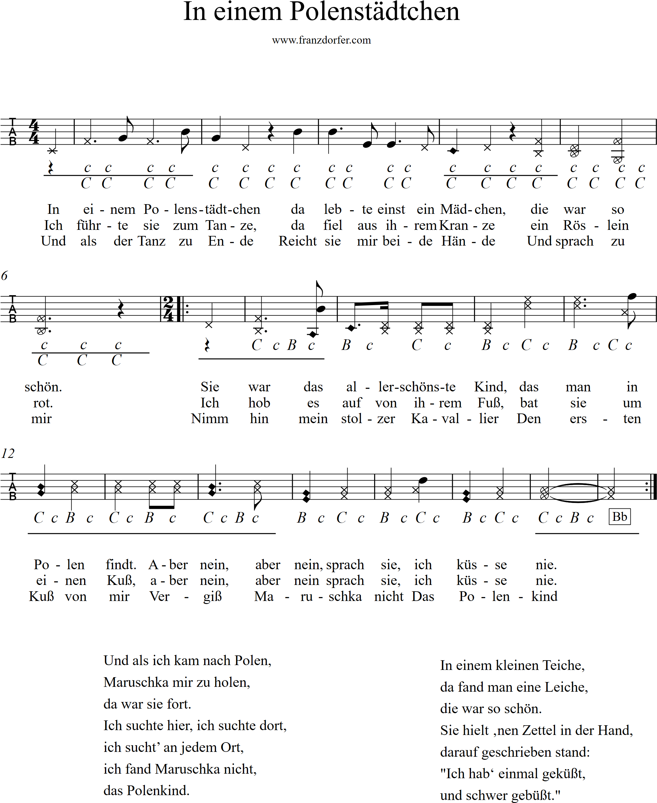 griffschrift lernen- steirische harmonika, in einem polenstätchen